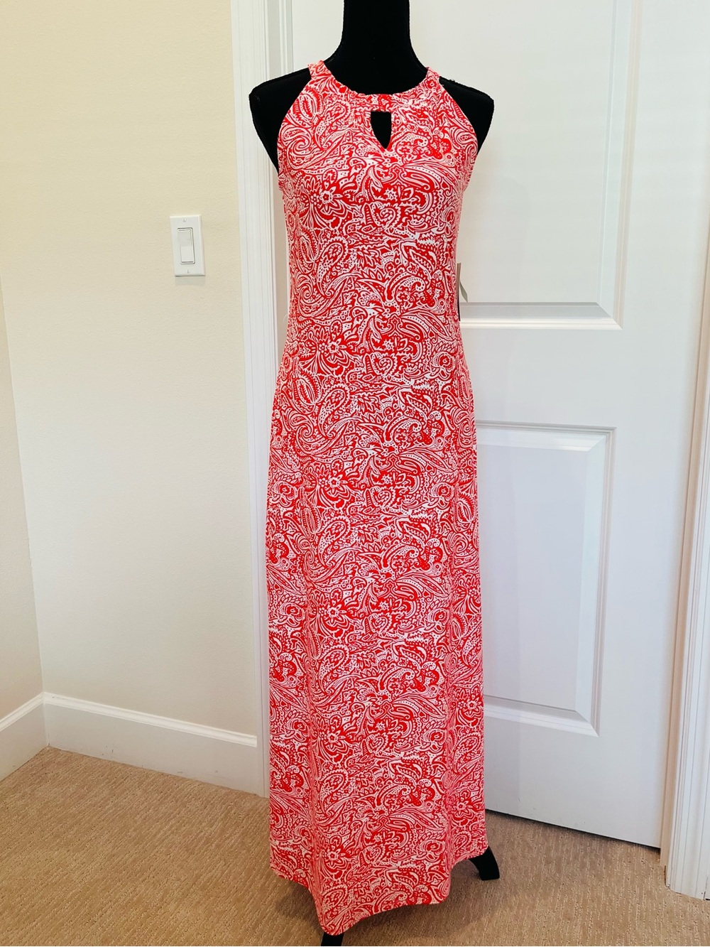 Southwind Apparel Red Paisley Maxi Dress